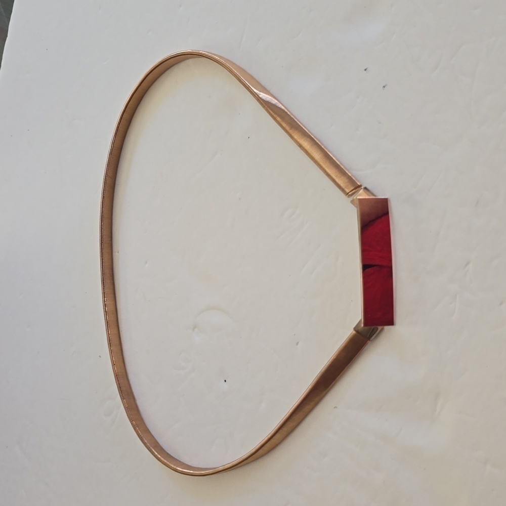 Womens Vintage Gold Metal Stretch Belt Sz.Medium